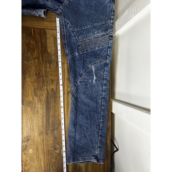 AKADEMIKS Distressed & Whiskered Mid Rise Stretch Blue Jeans  Women's Size 16 - Picture 6 of 6